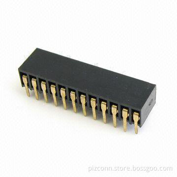 PCB Connector Female Header with 2.54mm Pitch and Right Angle Type